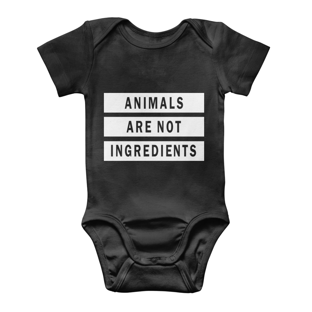 "Animals Are Not Ingredients" Classic Baby Onesie - Veganious