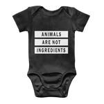 "Animals Are Not Ingredients" Classic Baby Onesie - Veganious